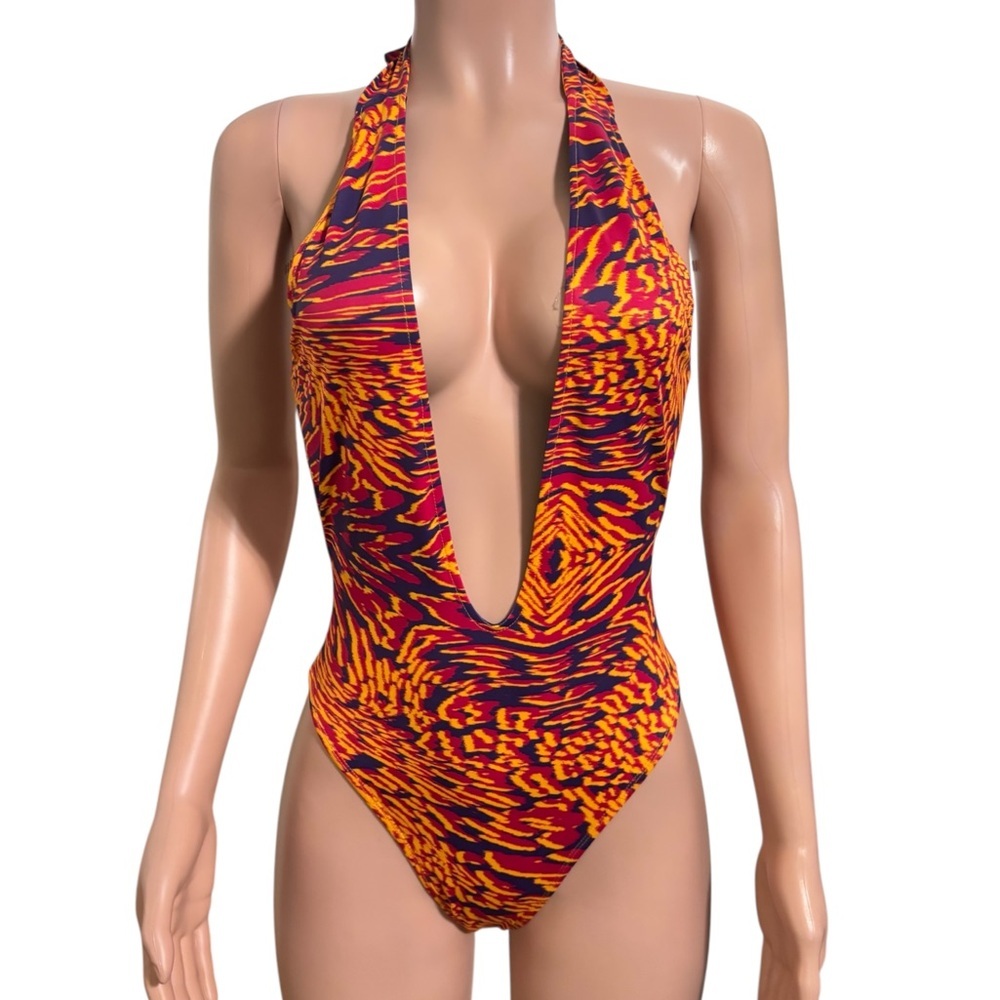 NWT MURCI Women’s Vibrant Multicolor One piece Swimsuit - Picture 2 of 9